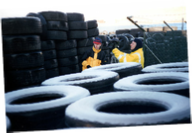 Tyre store in cold weather