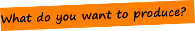 What do you want to produce?