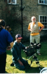 Cameraman on lawn