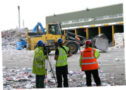 Crew at waste depot